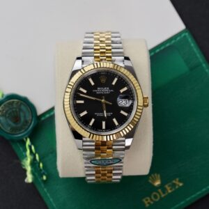 rolex datejust 36mm gold/edelstahl schwarz